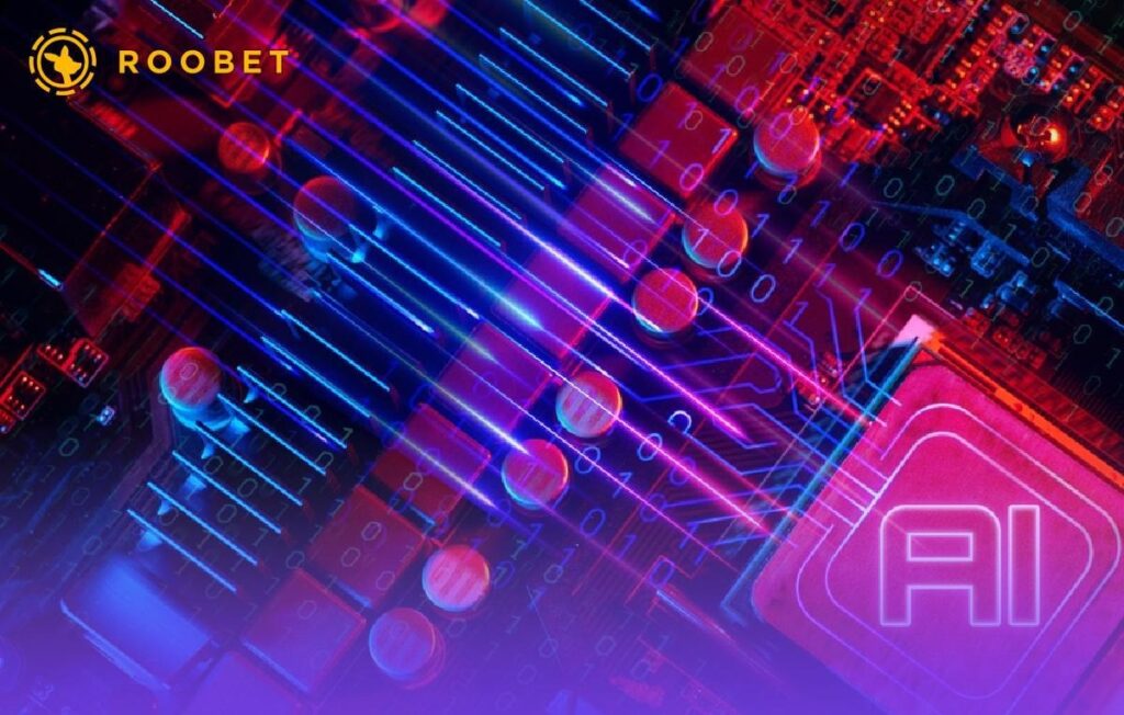 Algorithmic code overlaying a circuit board, symbolising modern casino algorithms